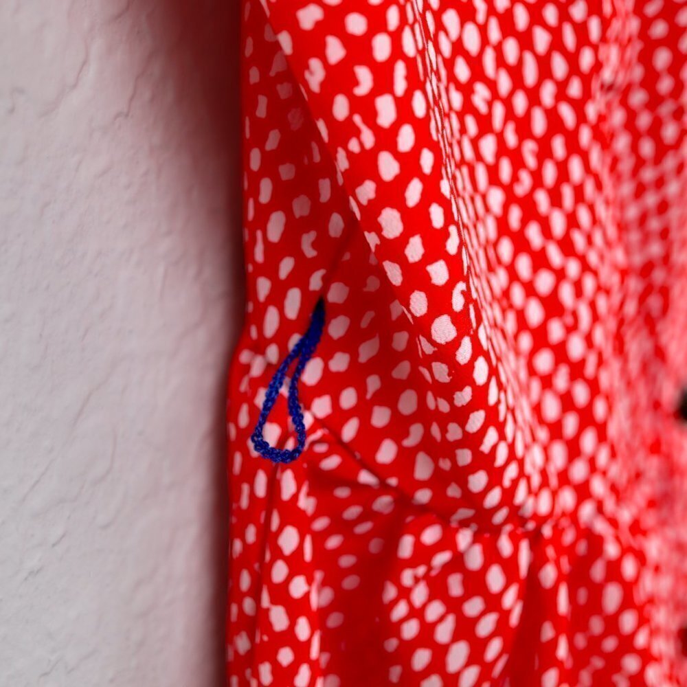 EUC A Byer Summer Dress Size Medium Red with Animal print‎ type polka dots - Picture 10 of 10